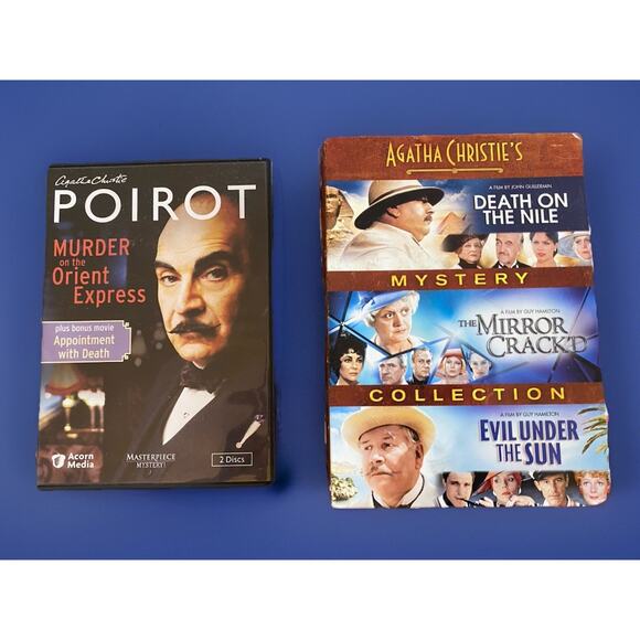 Agatha Christie Mysteries Death On Nile Mirror Crack'd Evil Under Sun plus Bonus - Picture 1 of 3